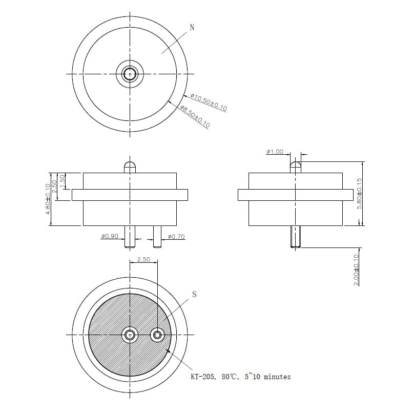 waterproof magnetic connector drawing