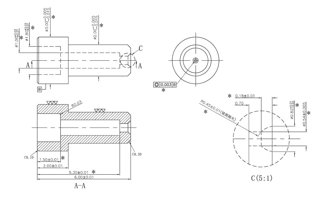 spring probe socket drawing
