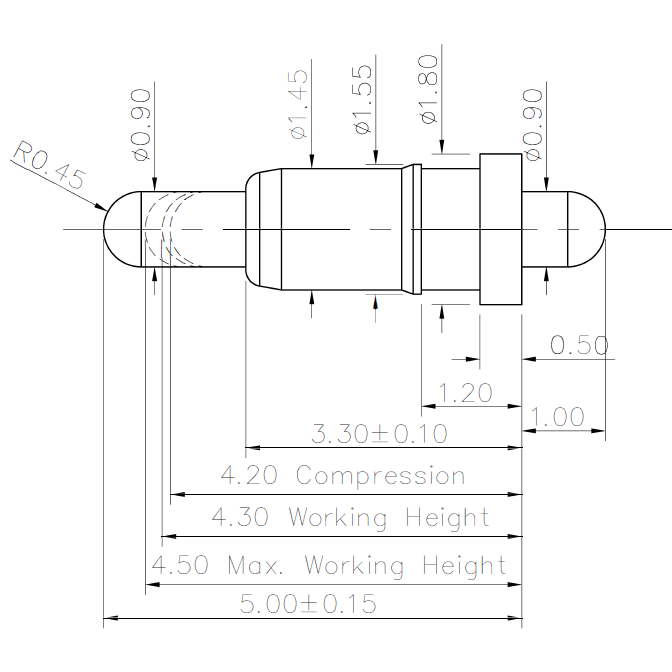 DOUBLE ENDED POGO PIN C411-01