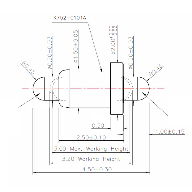 DOUBLE ENDED POGO PIN C752-01