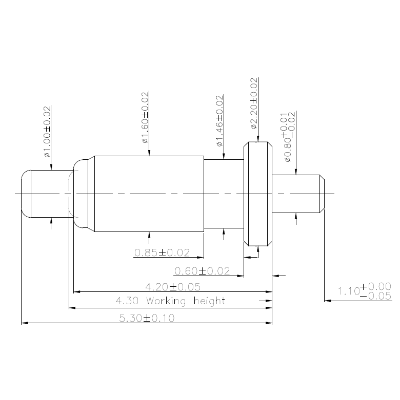 DOUBLE ENDED POGO PIN NC3467-01PA