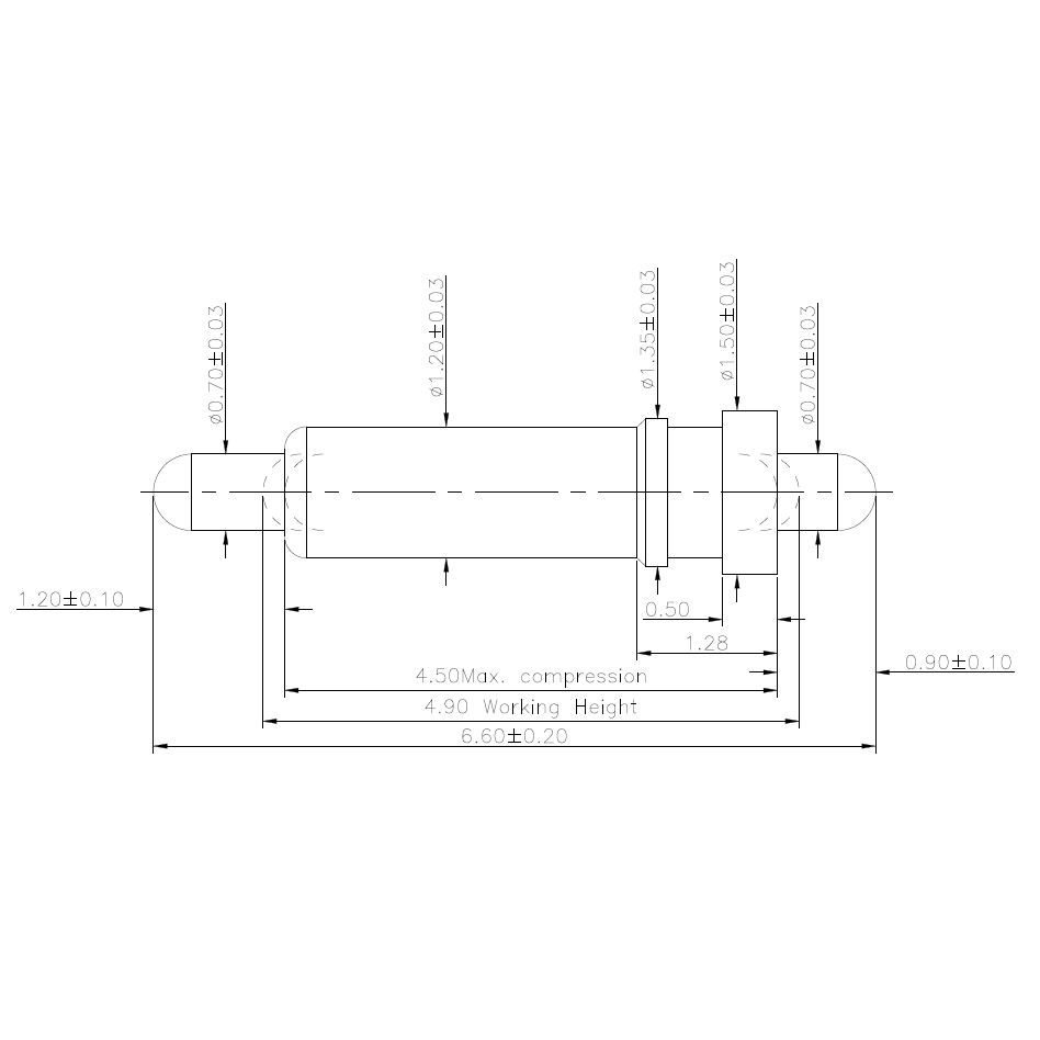 DOUBLE ENDED POGO PIN NC3546-01PA