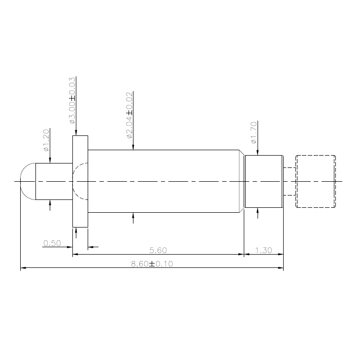 HIGH CURRENT POGO PIN NC3012-01PA