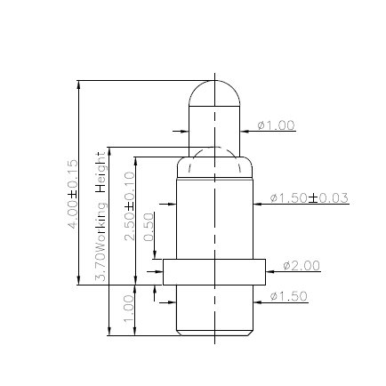 Though hole POGO PIN-NC2586-01R