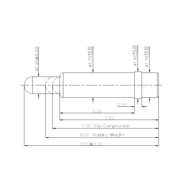 Though hole POGO PIN-NC4541-01PA