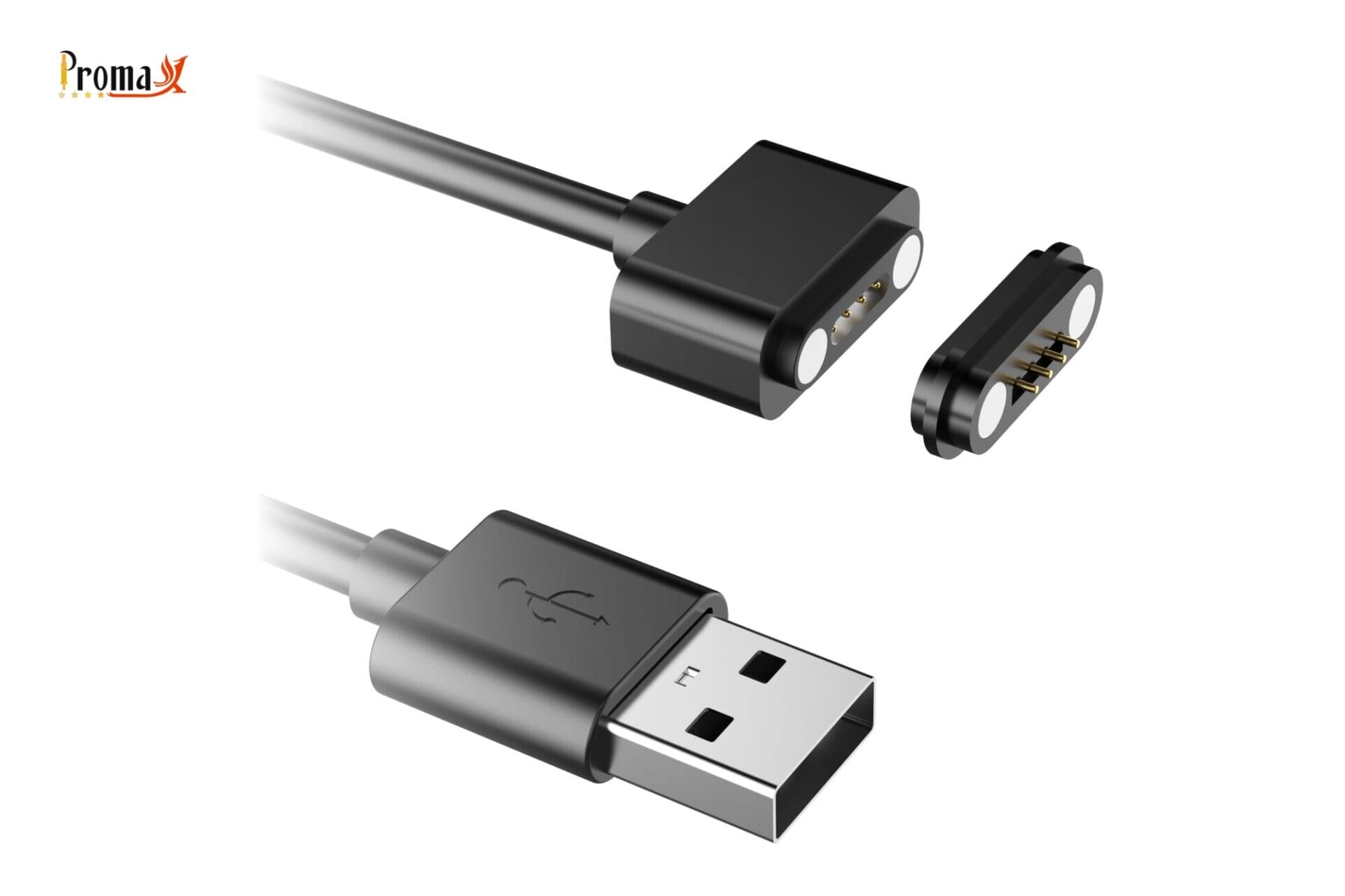 4 pin pogo pin magnetic cable connectors