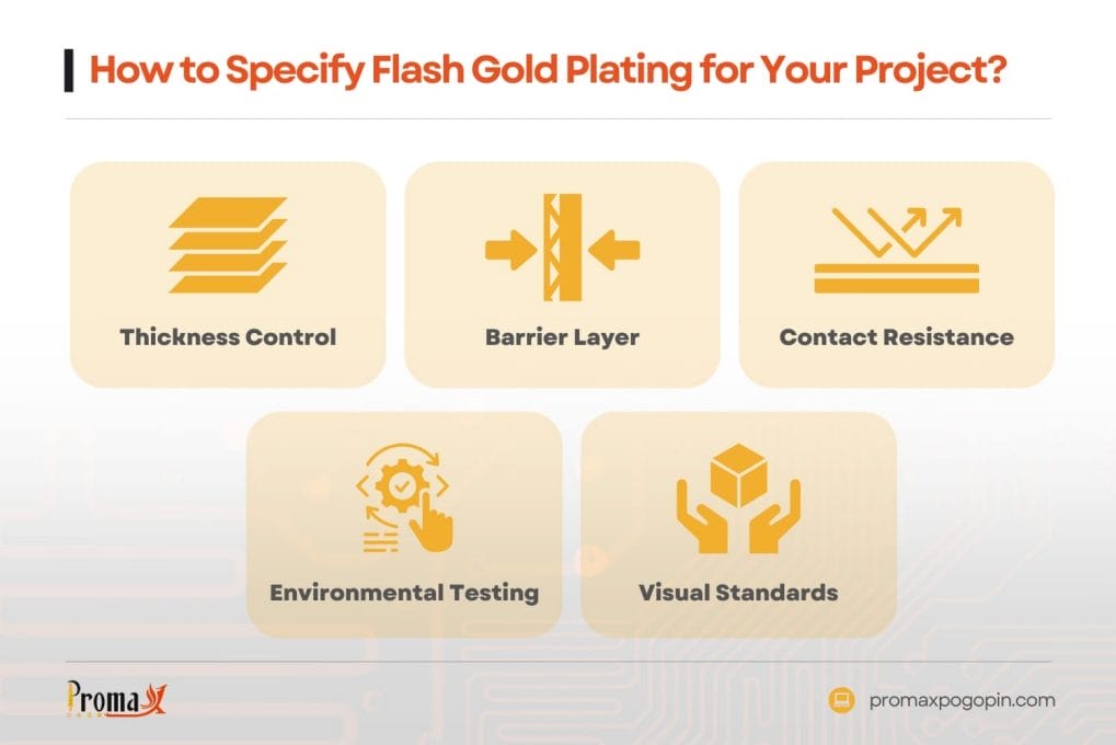 how to specify flash gold plating for your project