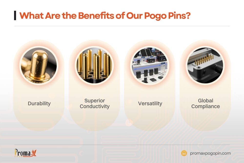 what are the benefits of our pogo pins battery charger pins